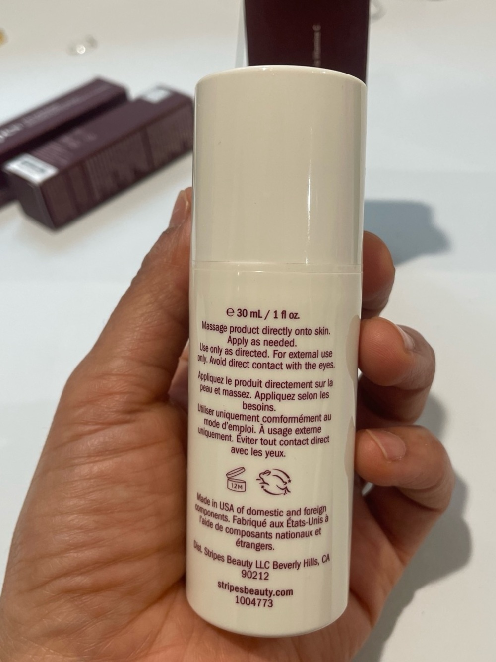 Stripes The Full Monty Squalane Hydrating Vitamin C Body Oil - Deep Burgundy - Picture 4 of 4